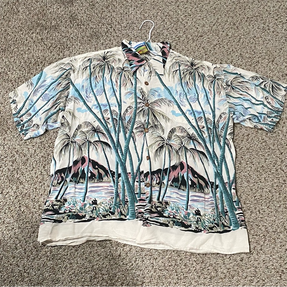 Avanti silk | Vintage Hawaiian  silk casual button down shirt